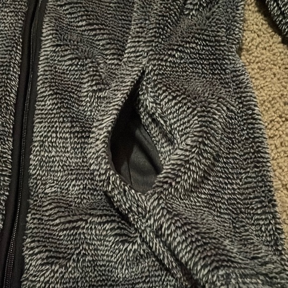 Faded Glory gray/black fleece zip jacket Sz Medium - Picture 5 of 15